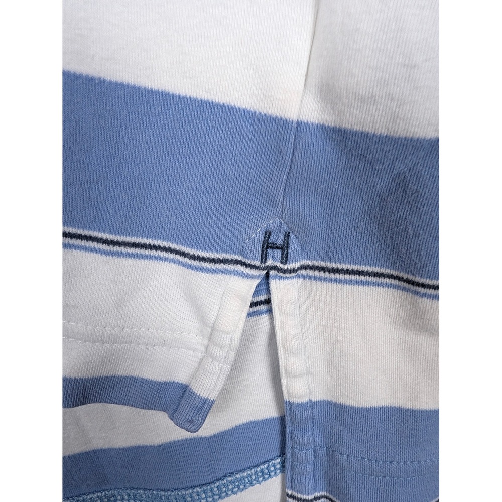 Tommy Hilfiger Mens XL Blue White Striped Short Sleeve Cotton Polo Shirt 680494 - Picture 4 of 8